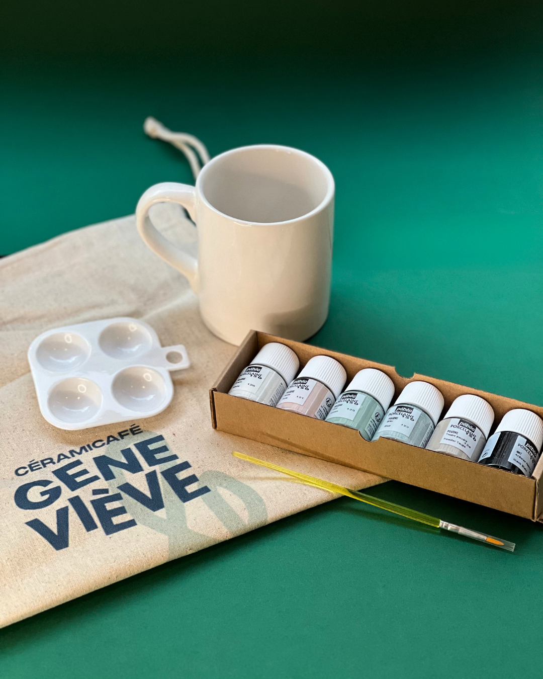 Duo de mugs à décorer - Peinture sur émail sans four de potier
