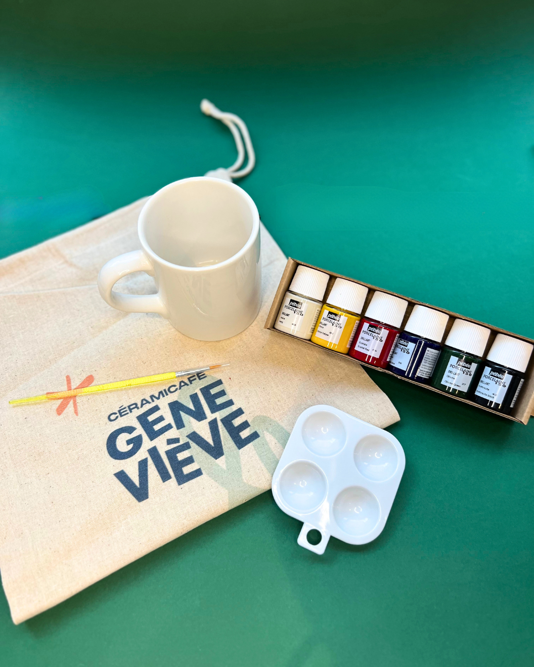 Duo de mugs à décorer - Peinture sur émail sans four de potier