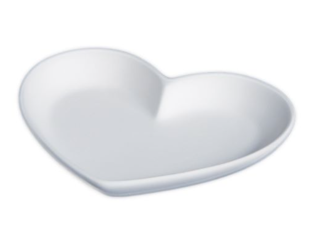 Ceramic to decorate - Heart plate