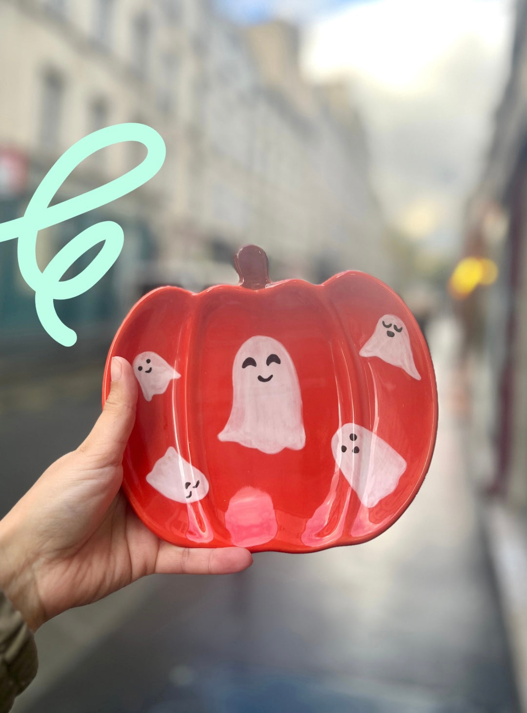 Ceramic to decorate - Pumpkin plate
