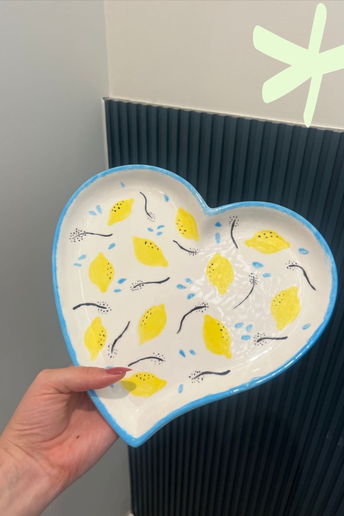 Ceramic to decorate - Large heart plate