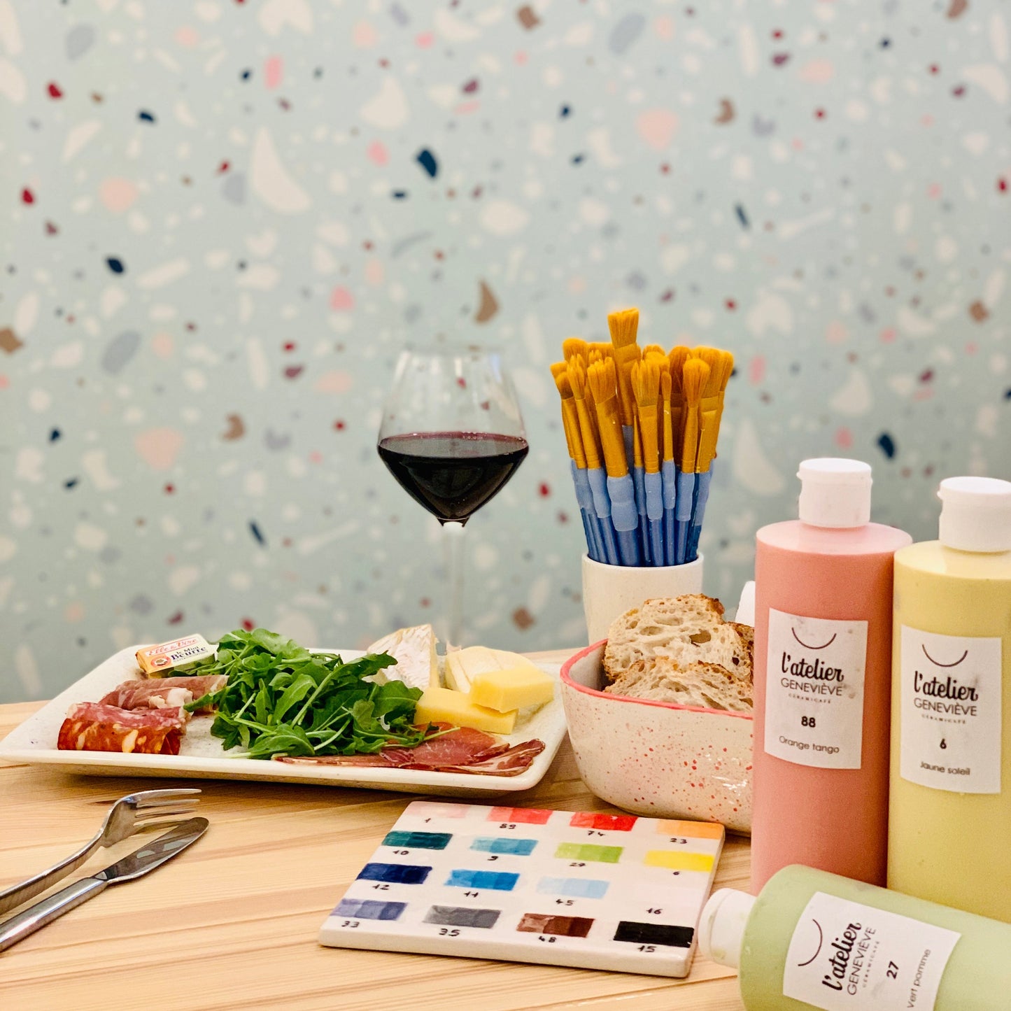 Ceramic & Apéro: Painting on ceramics & aperitif up to size L - Paris 14
