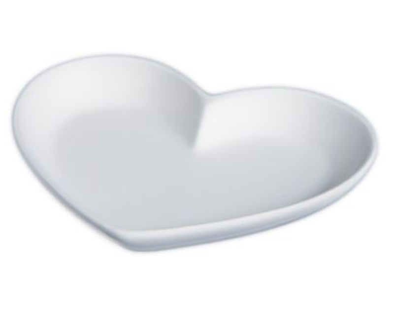 Ceramic to decorate - Heart plate