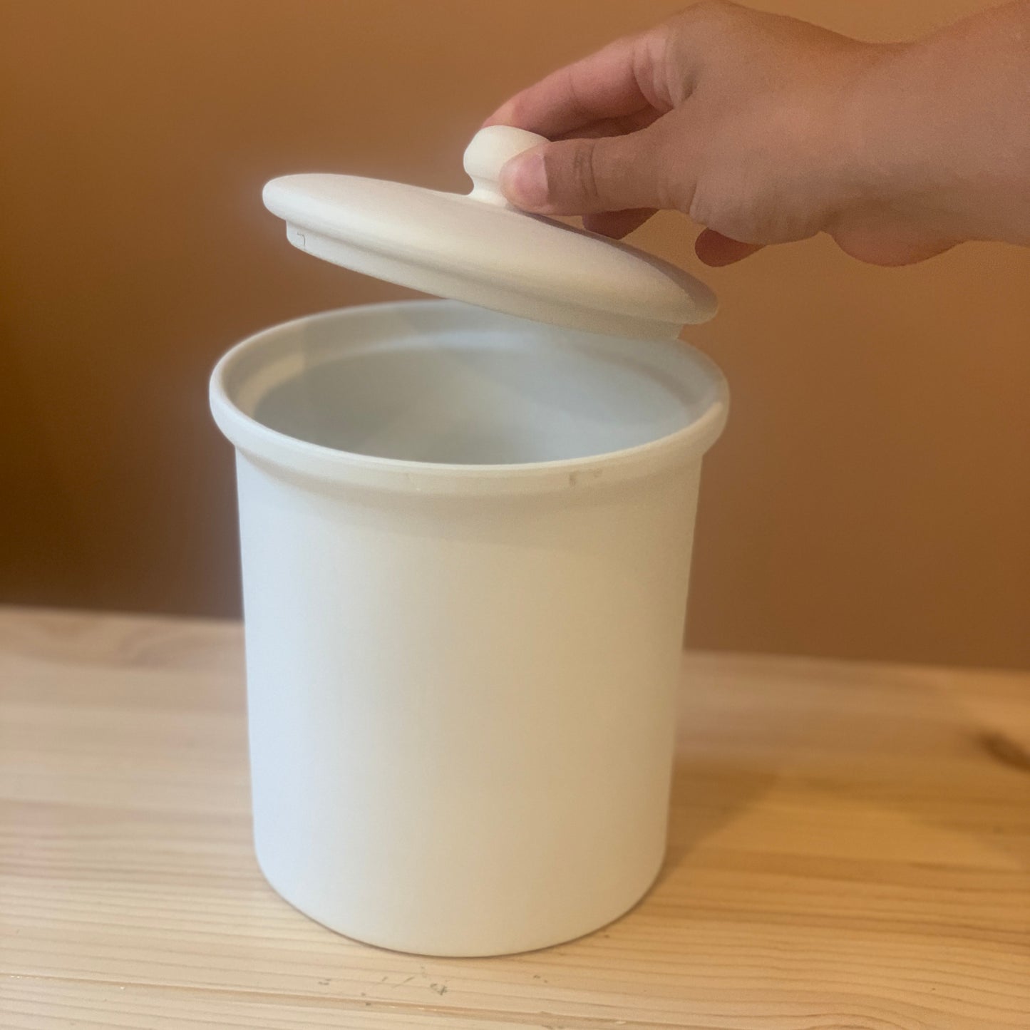 Ceramic to decorate - Large retro carboy with lid