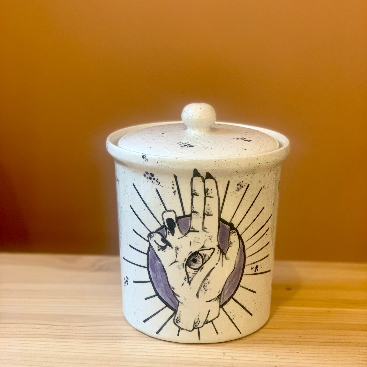 Ceramic to decorate - Large retro carboy with lid