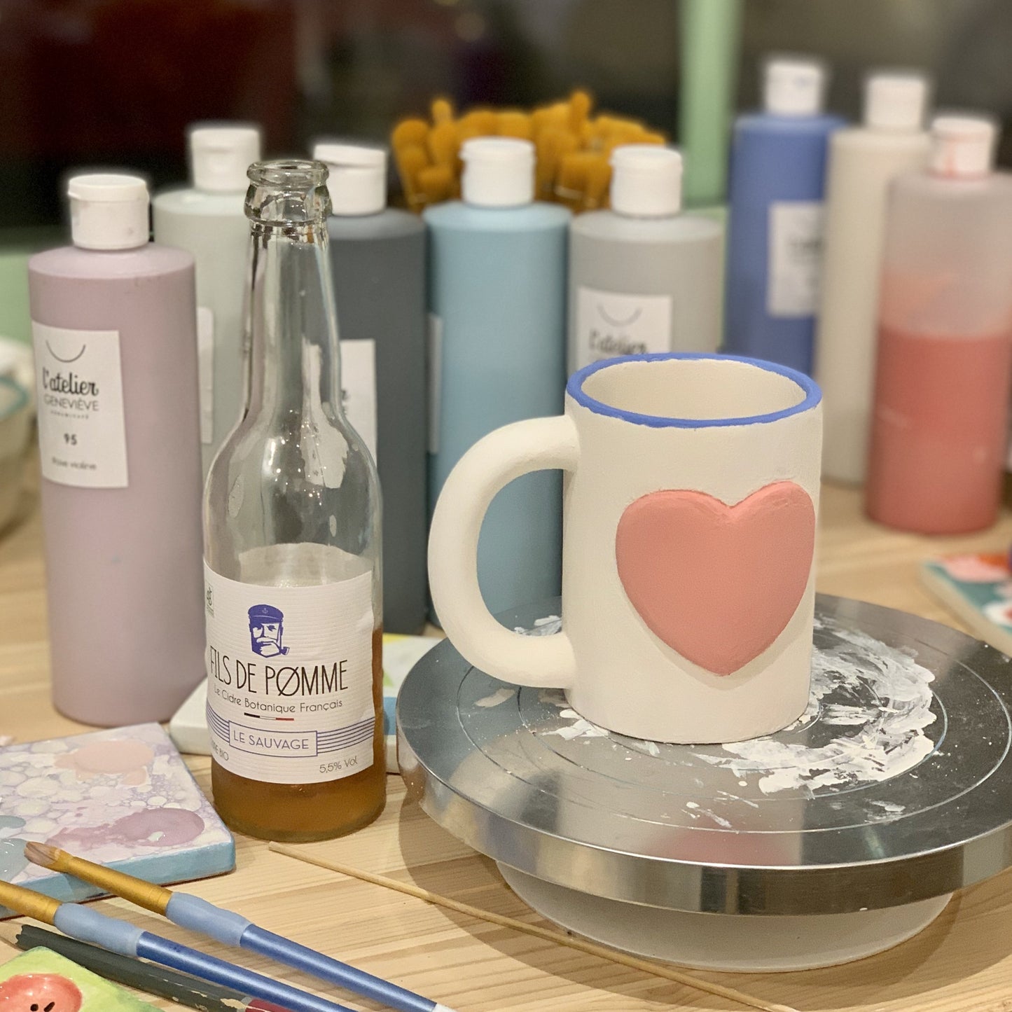 Ceramic to decorate - Heart Mug