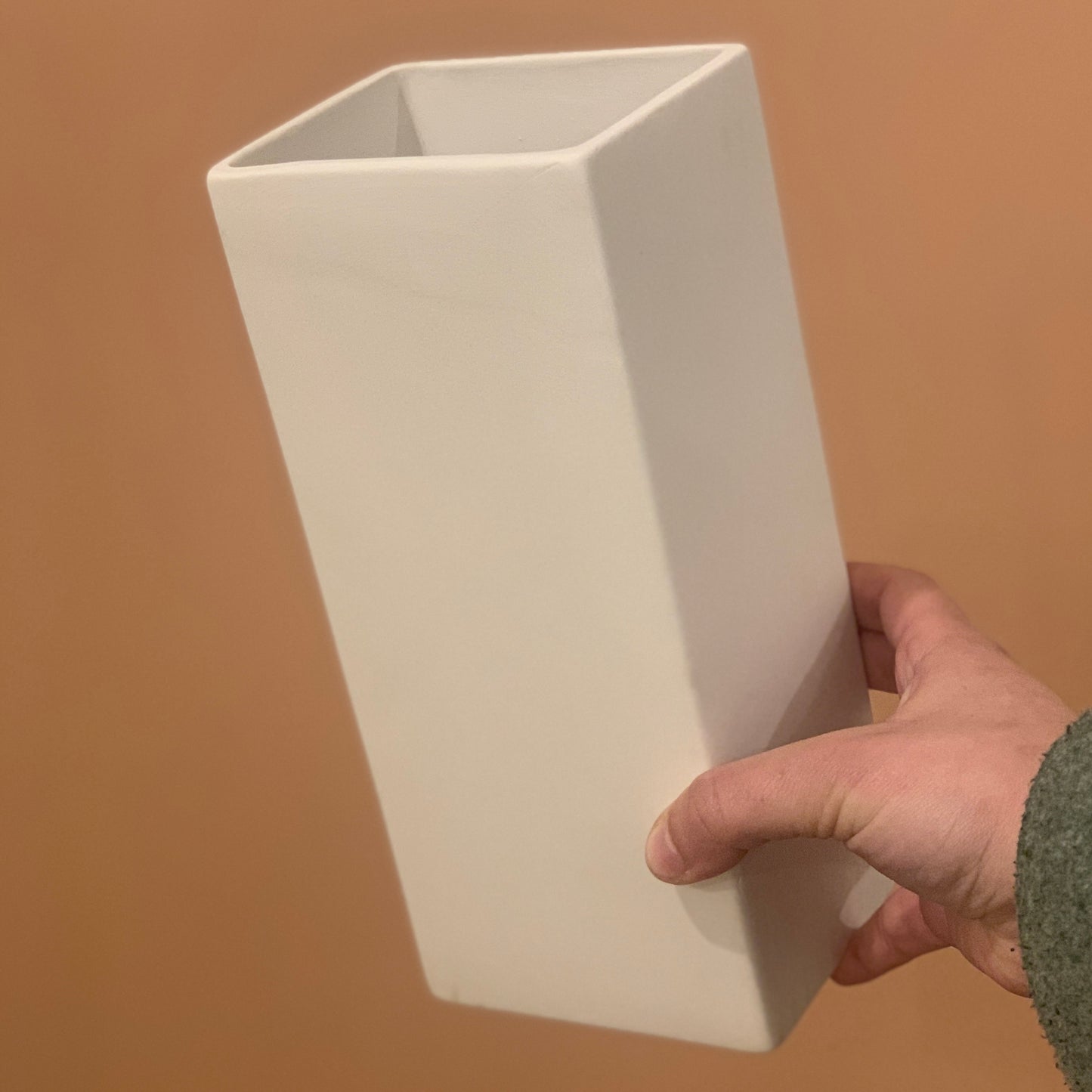 Ceramic to decorate - Large rectangular vase