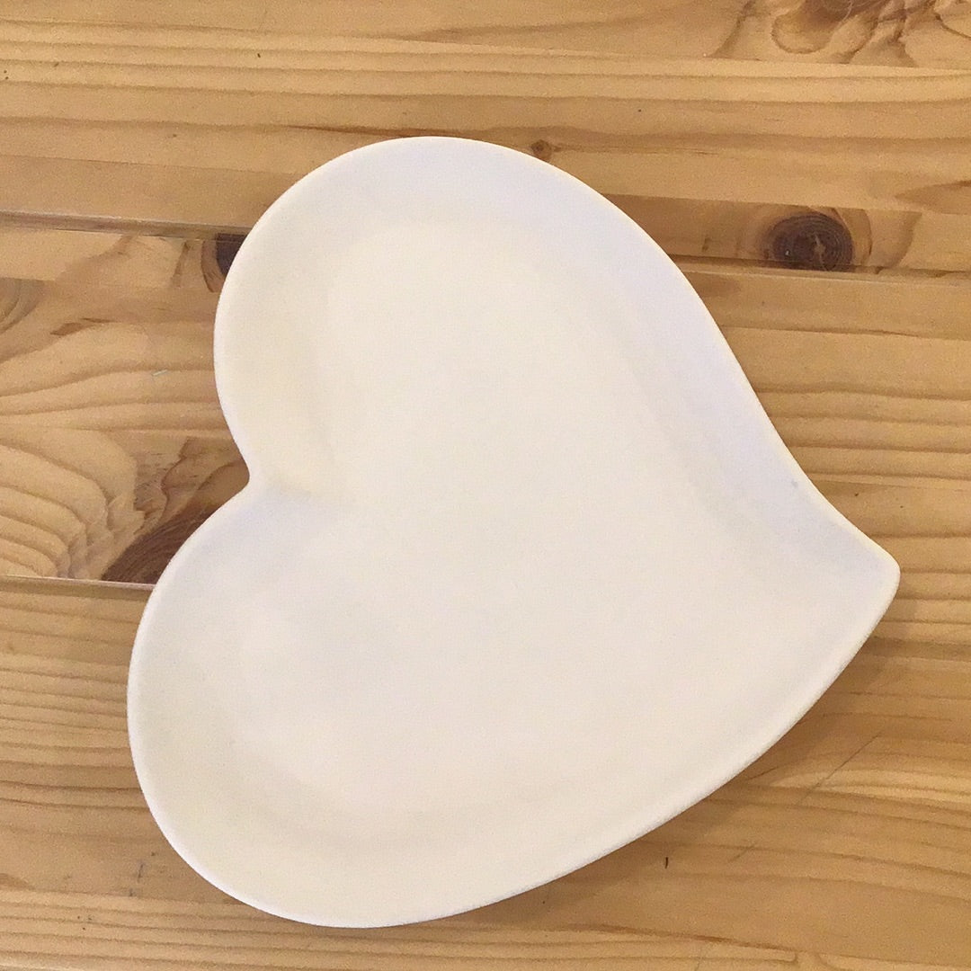 Ceramic to decorate - Large heart plate