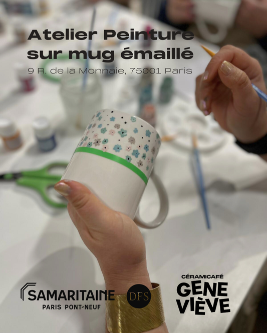 Ateliers de peinture sur mug émaillé à la Samaritaine - Dimanche 24 novembre !