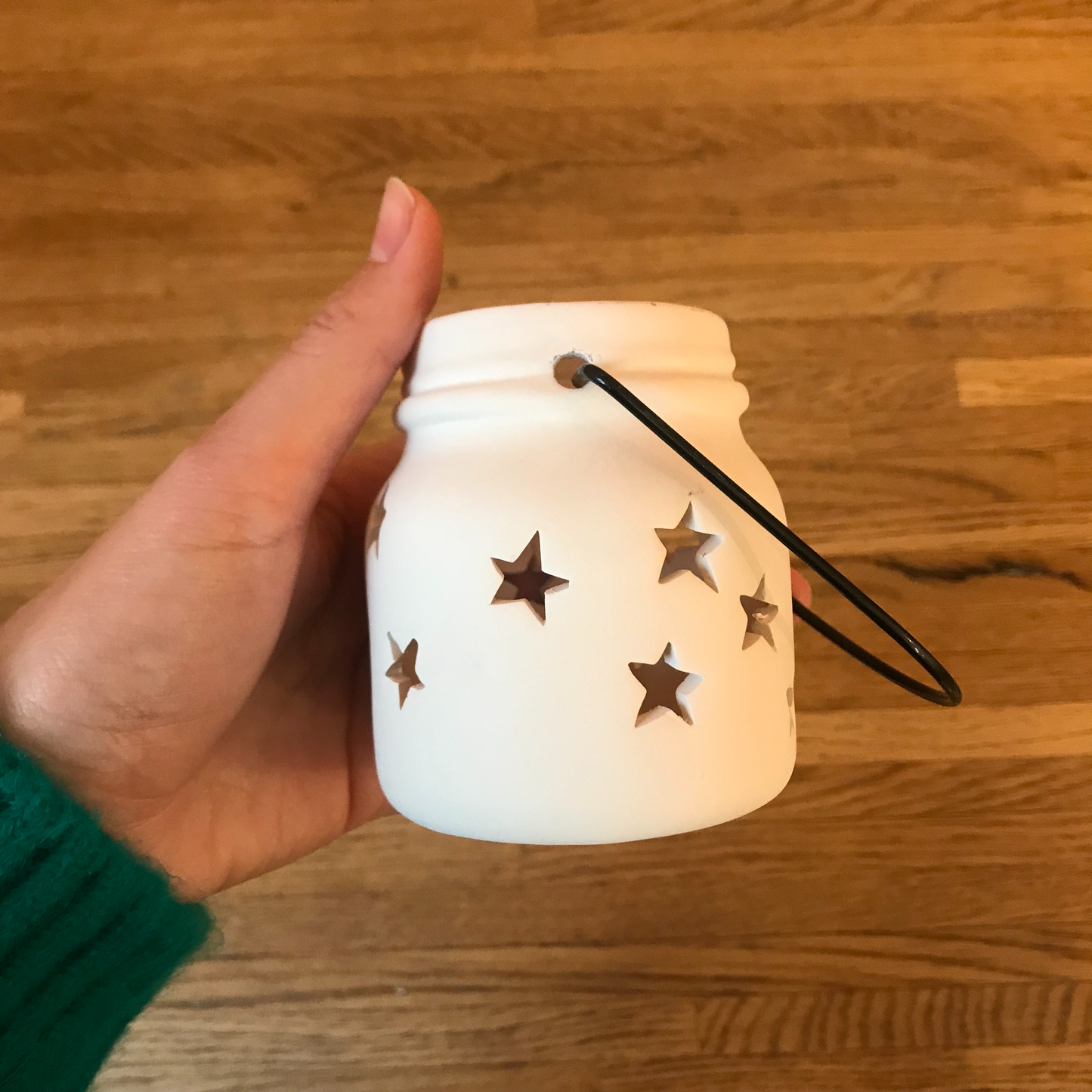 Céramique à décorer - Petite lanterne étoilée