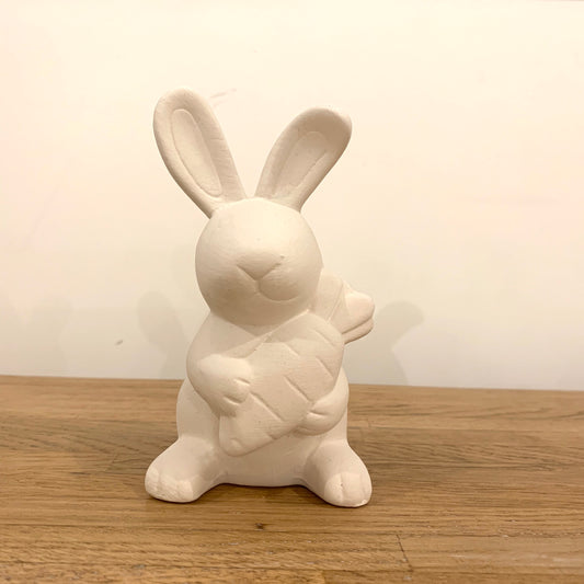 Céramique à décorer - Figurine Lapin avec sa carotte